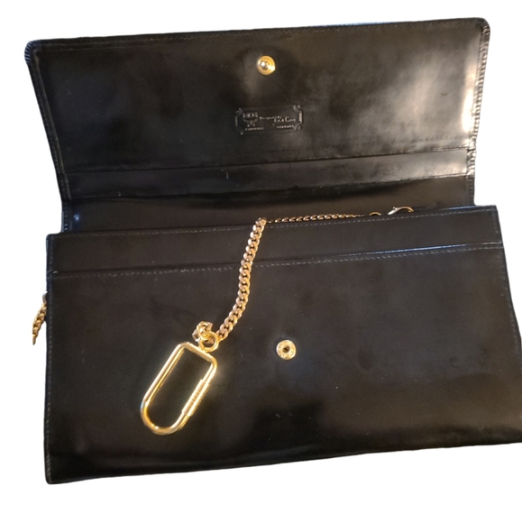 MCM | Vintage Black Patent Leather Shoulder Bag / Clutch - Picture 6 of 9
